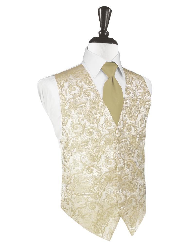 Cardi Golden Tapestry Tuxedo Vest