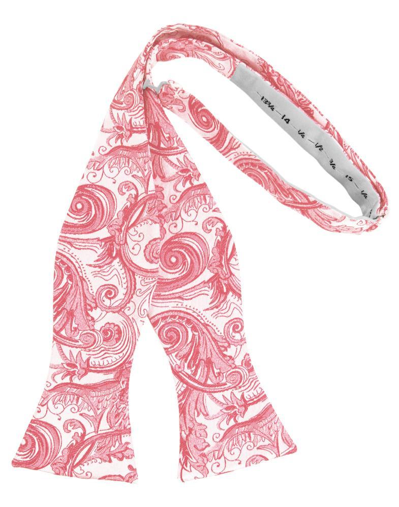 Guava Tapestry Bow Tie - self-tie style, front view