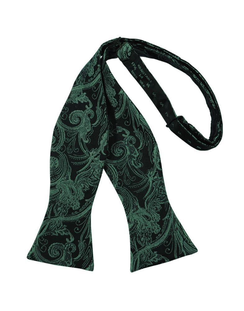 Holly Tapestry Bow Tie - self-tie style, front view