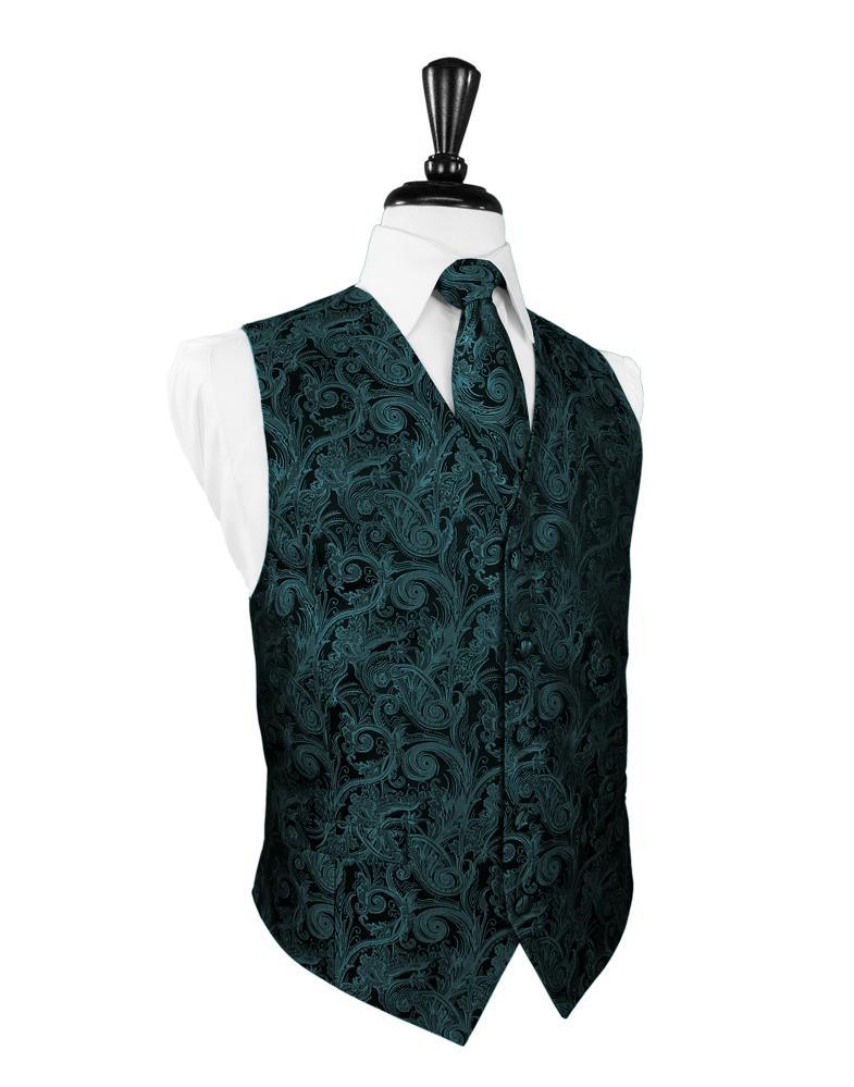 Cardi Jade Tapestry Tuxedo Vest