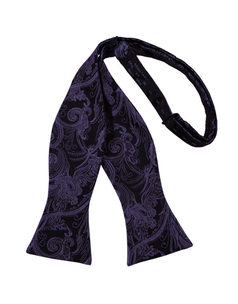 Lapis Tapestry Bow Tie - self-tie style, front view