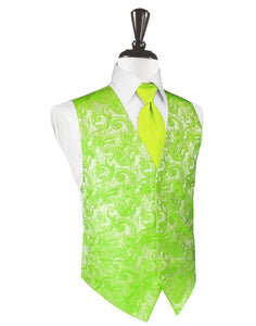 Cardi Lime Tapestry Tuxedo Vest