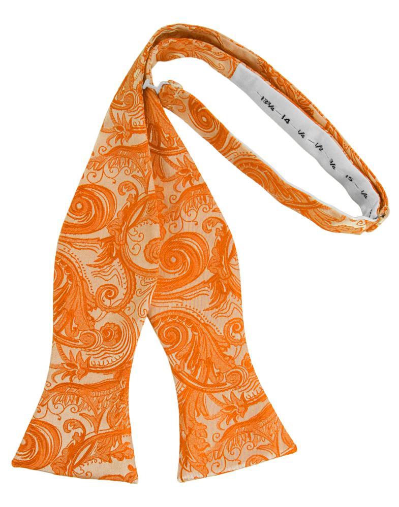Mandarin Tapestry Bow Tie - self-tie style, front view