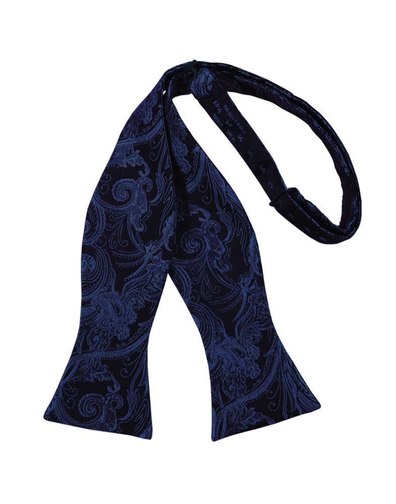Marine Tapestry Bow Tie - self-tie style, front view