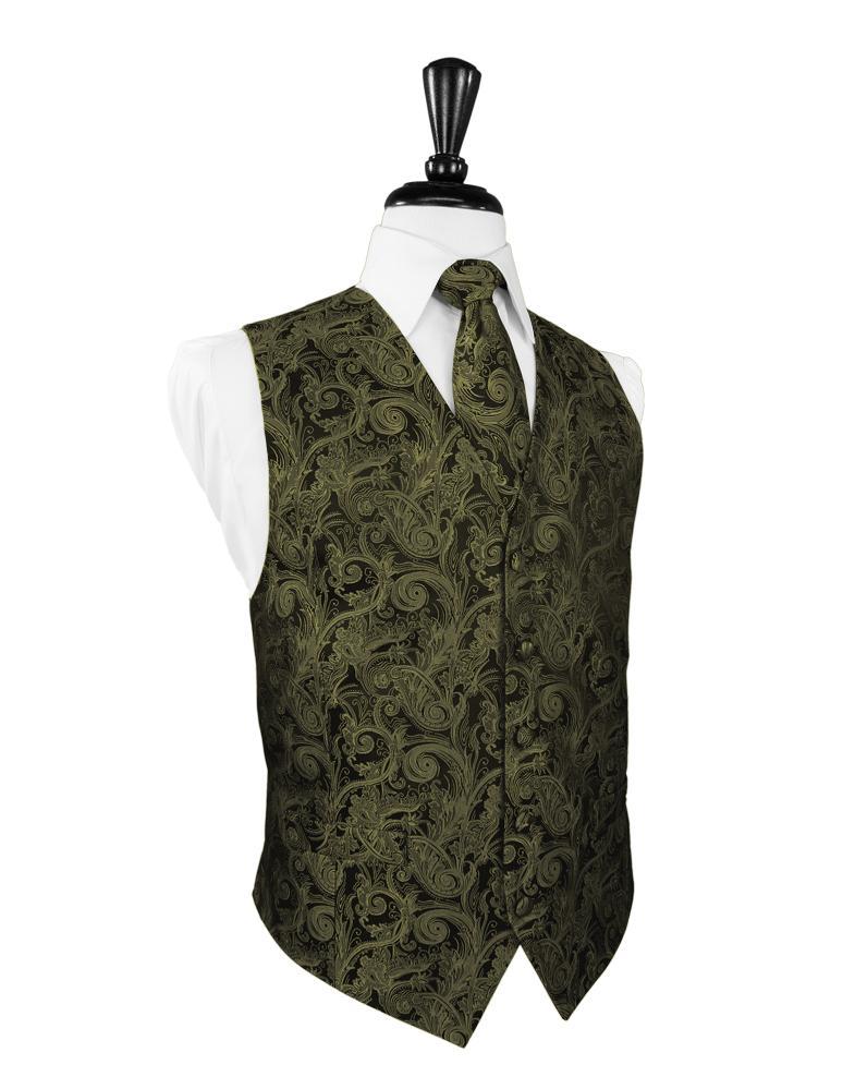 Cardi Moss Tapestry Tuxedo Vest