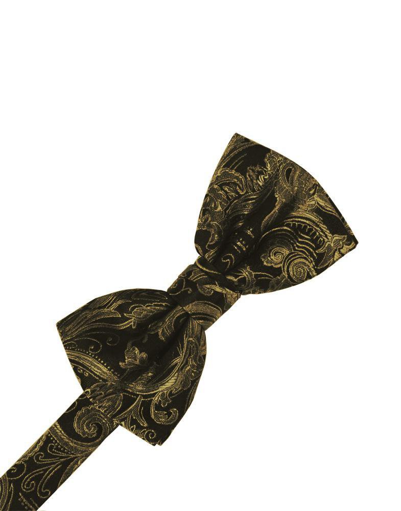 Cardi Pre-Tied New Gold Tapestry Bow Tie