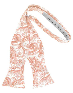 Cardi Self Tie Peach Tapestry Bow Tie