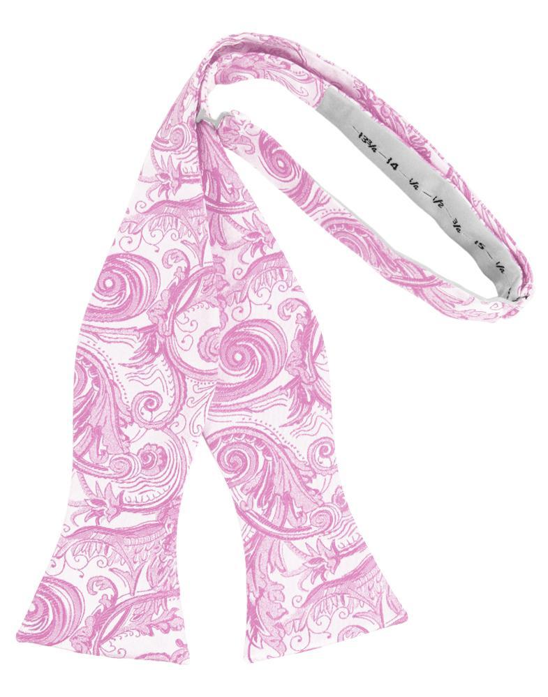 Rose Petal Tapestry Bow Tie - self-tie style, front view