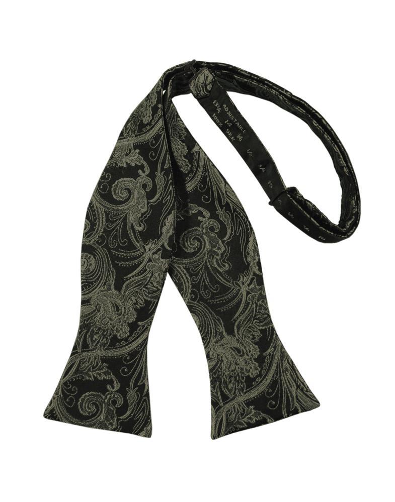Sage Tapestry Bow Tie - self-tie style, front view