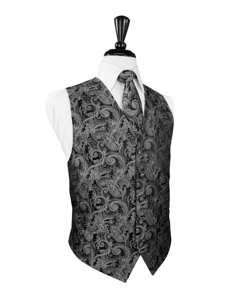 silver dress vest Silver Formal Satin Vest
