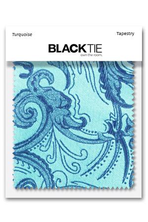 Cardi Turquoise Tapestry Fabric Swatch
