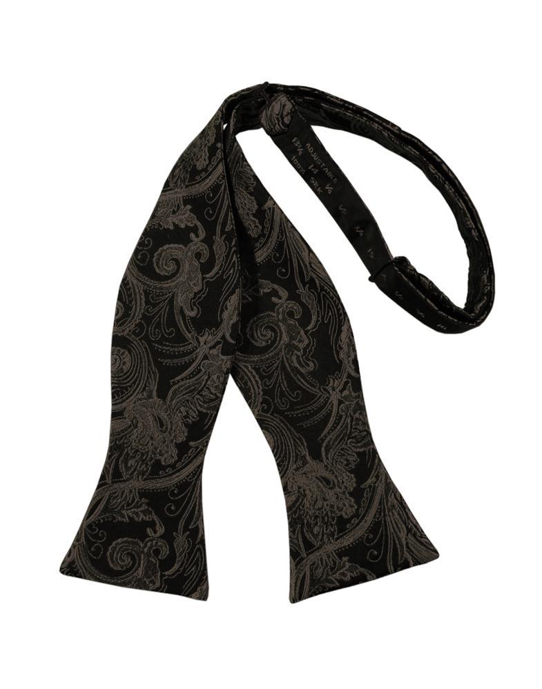 Truffle Tapestry Bow Tie - self-tie style, front view