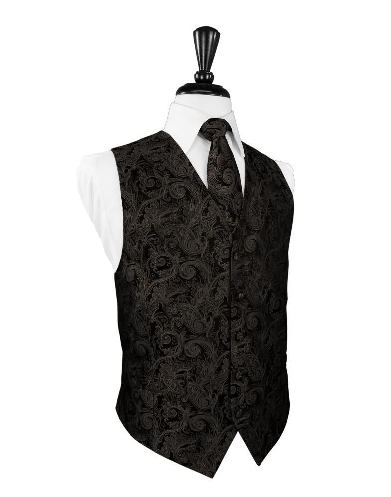 Cardi Truffle Tapestry Tuxedo Vest
