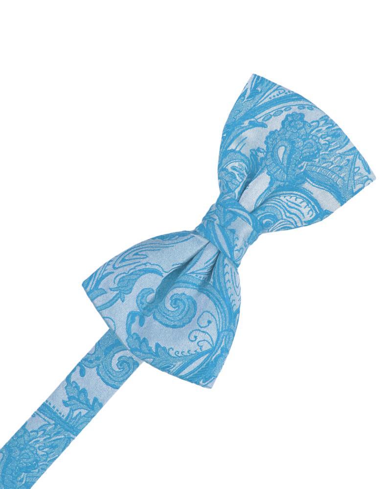 Cardi Pre-Tied Turquoise Tapestry Bow Tie