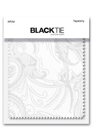 Cardi White Tapestry Fabric Swatch