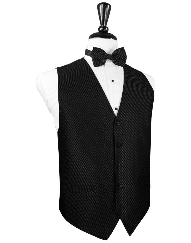 Cardi Black Venetian Tuxedo Vest