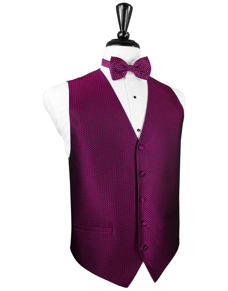 Cardi Fuchsia Venetian Tuxedo Vest