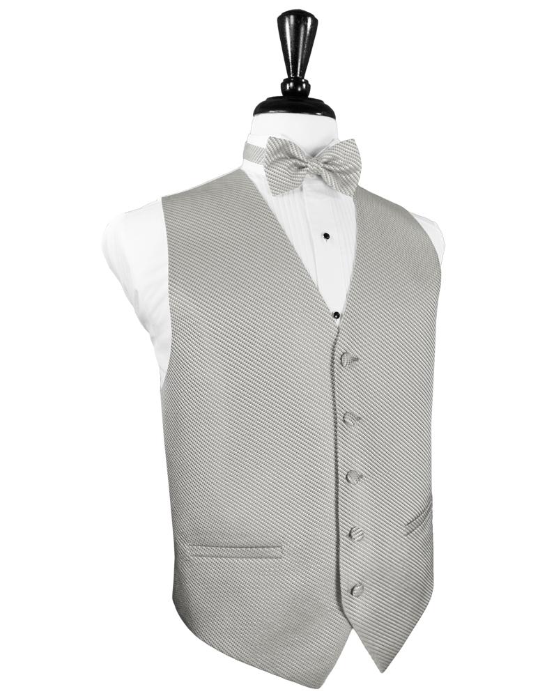 Cardi Platinum Venetian Tuxedo Vest