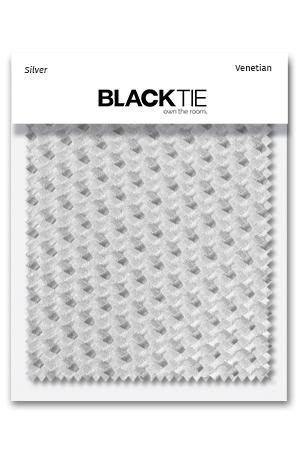 Cardi Silver Venetian Fabric Swatch
