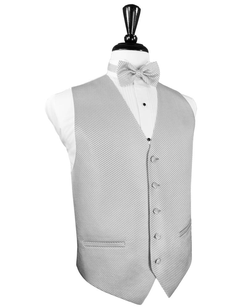 Cardi Silver Venetian Tuxedo Vest