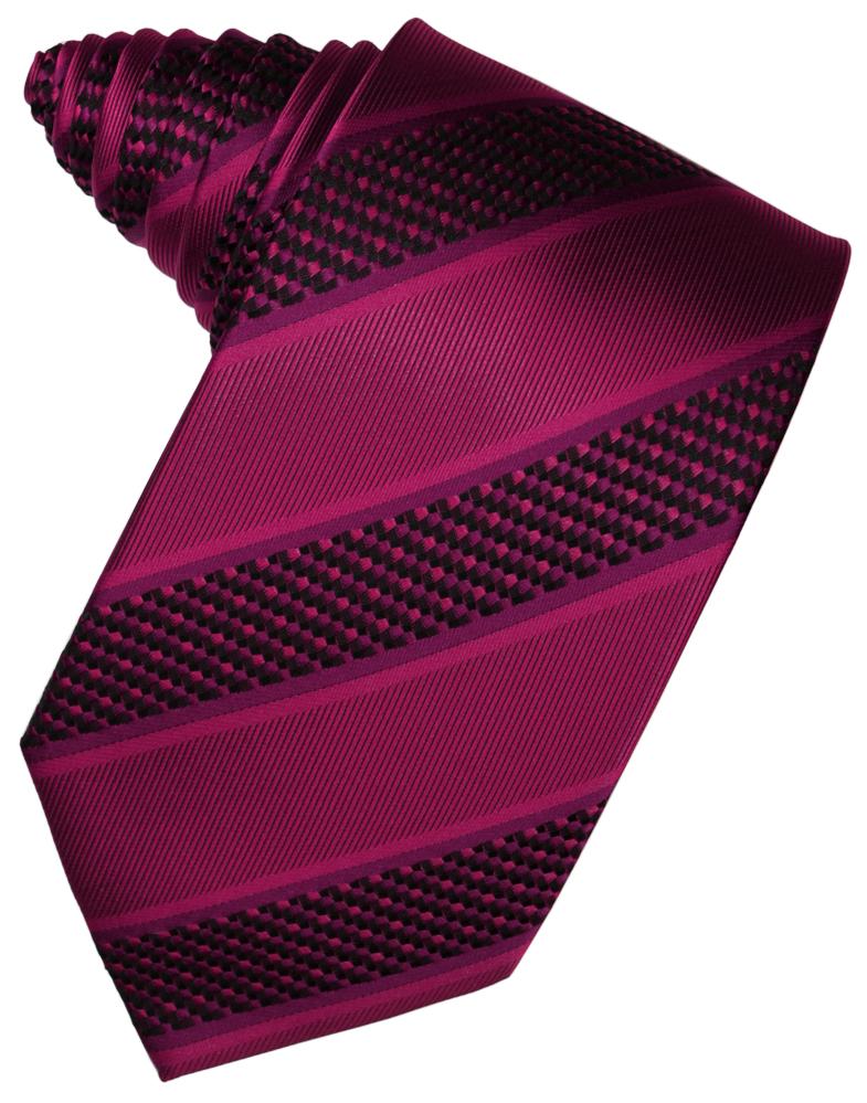 Cardi Fuchsia Venetian Stripe Necktie
