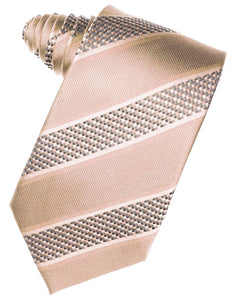 Cardi Peach Venetian Stripe Necktie