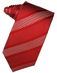 Cardi Red Venetian Stripe Necktie