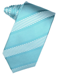 Cardi Turquoise Venetian Stripe Necktie