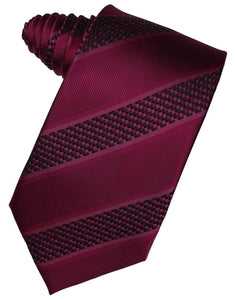 Cardi Wine Venetian Stripe Necktie