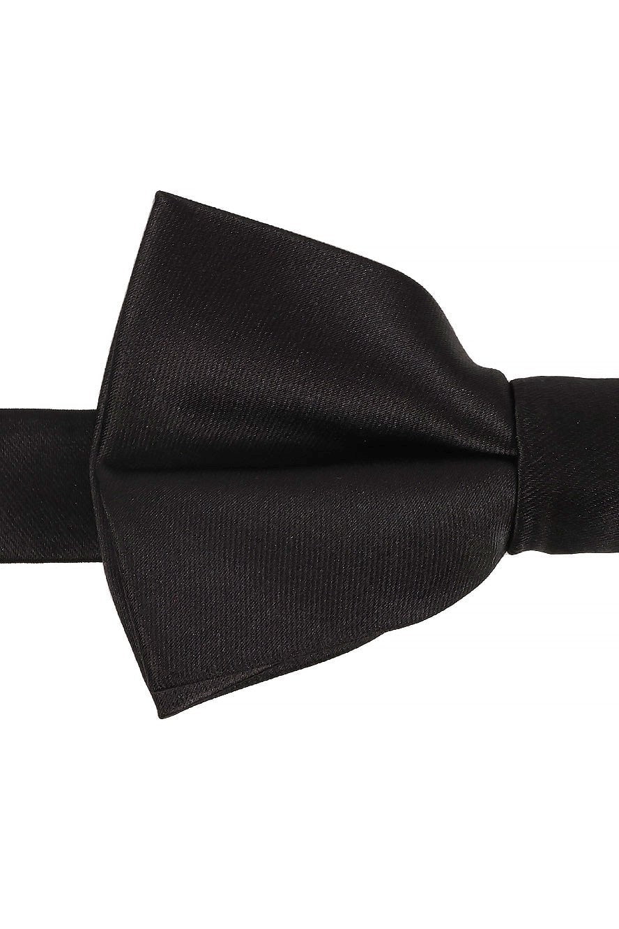 Black Eternity Bow Tie - close-up of fabric texture and folds