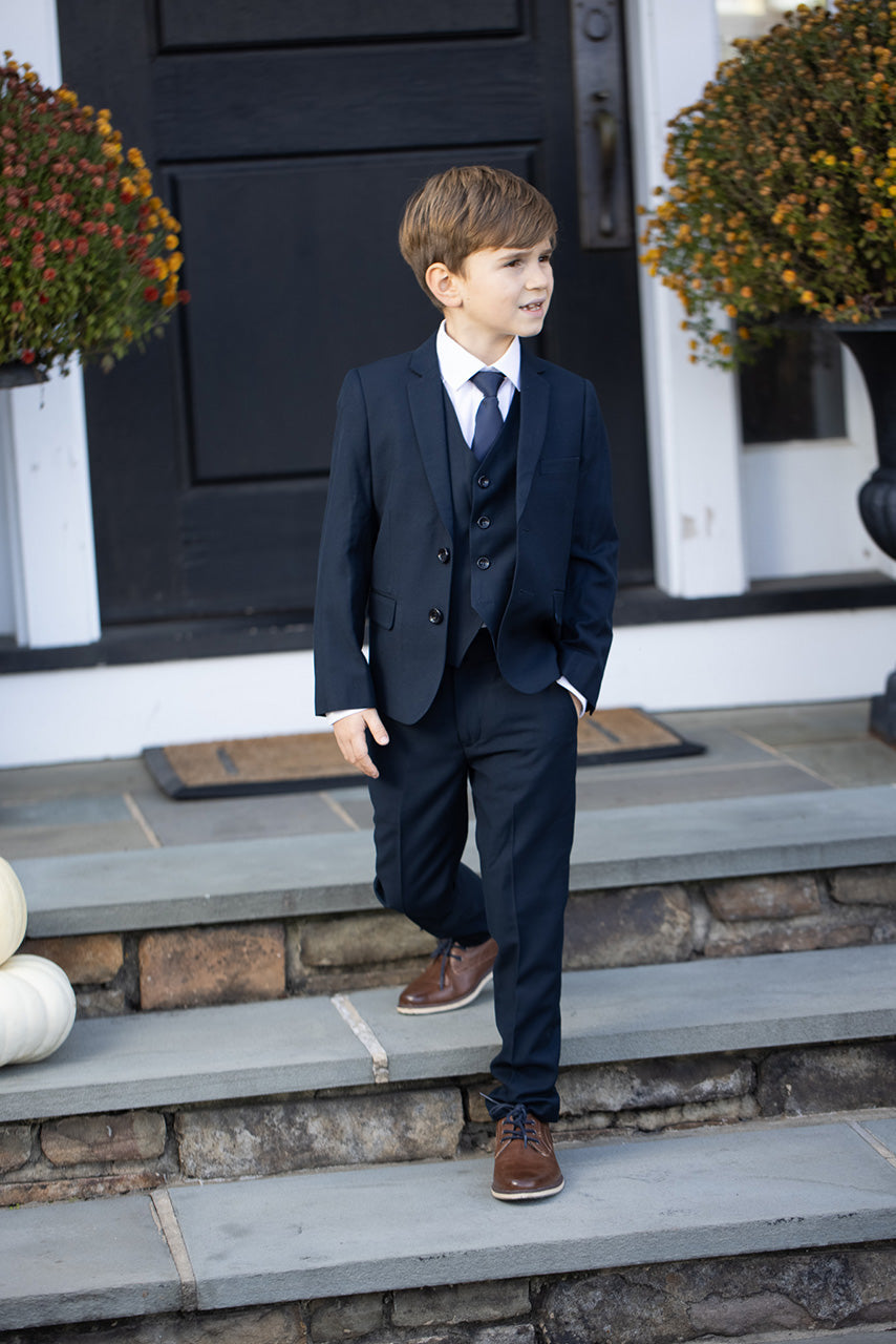 Liam Kids Midnight Blue Suit (5-Piece Set)
