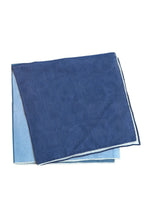 Cristoforo Cardi Blue Silk & Cotton Blend Quad Pocket Square