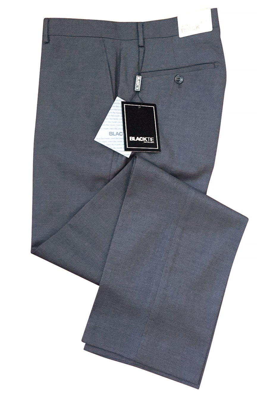 BLACKTIE "Bradley" Steel Grey Luxury Wool Blend Suit Pants
