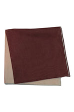Cristoforo Cardi Brown Silk & Cotton Blend Quad Pocket Square