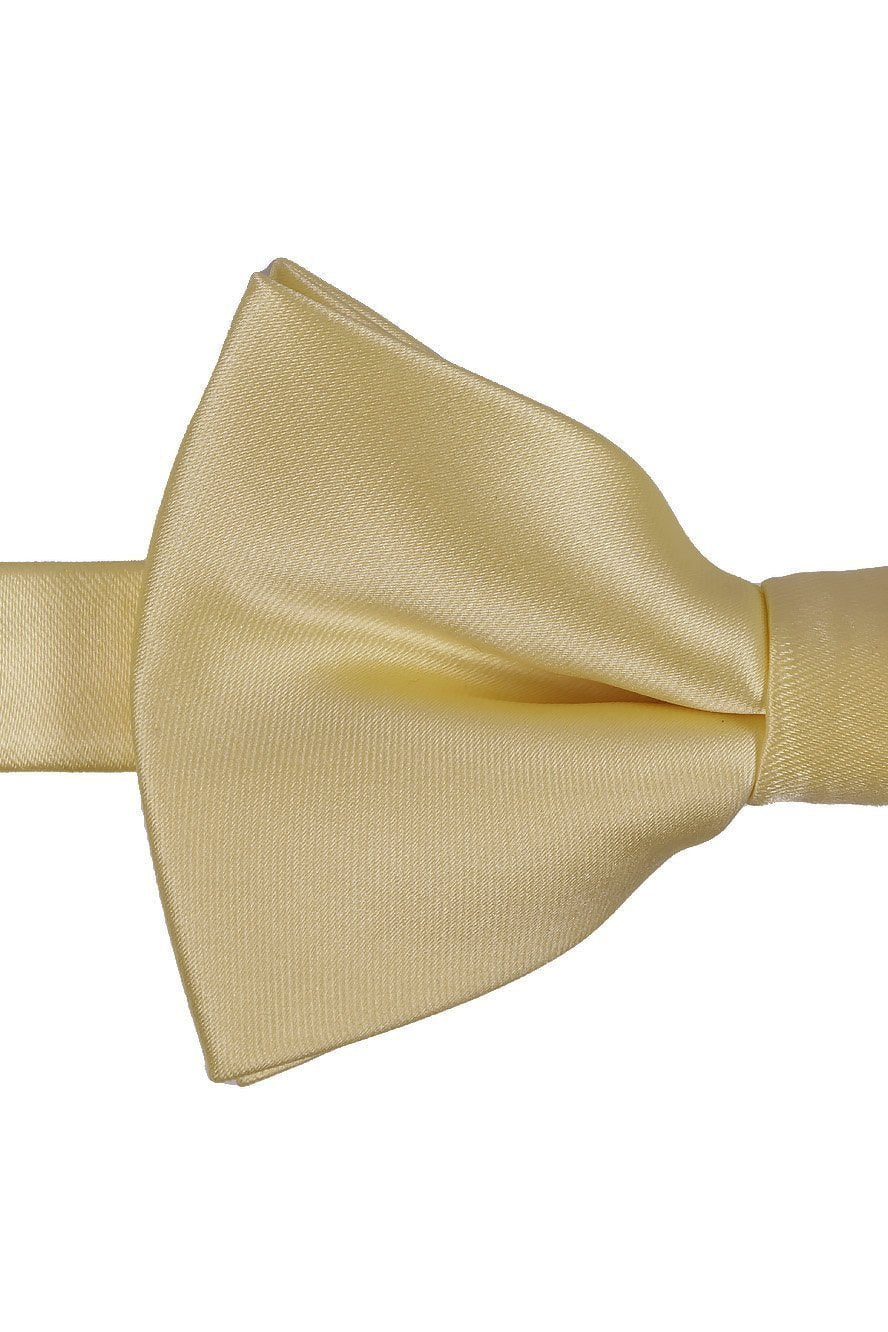 Canary Eternity Bow Tie - close-up of fabric texture and folds