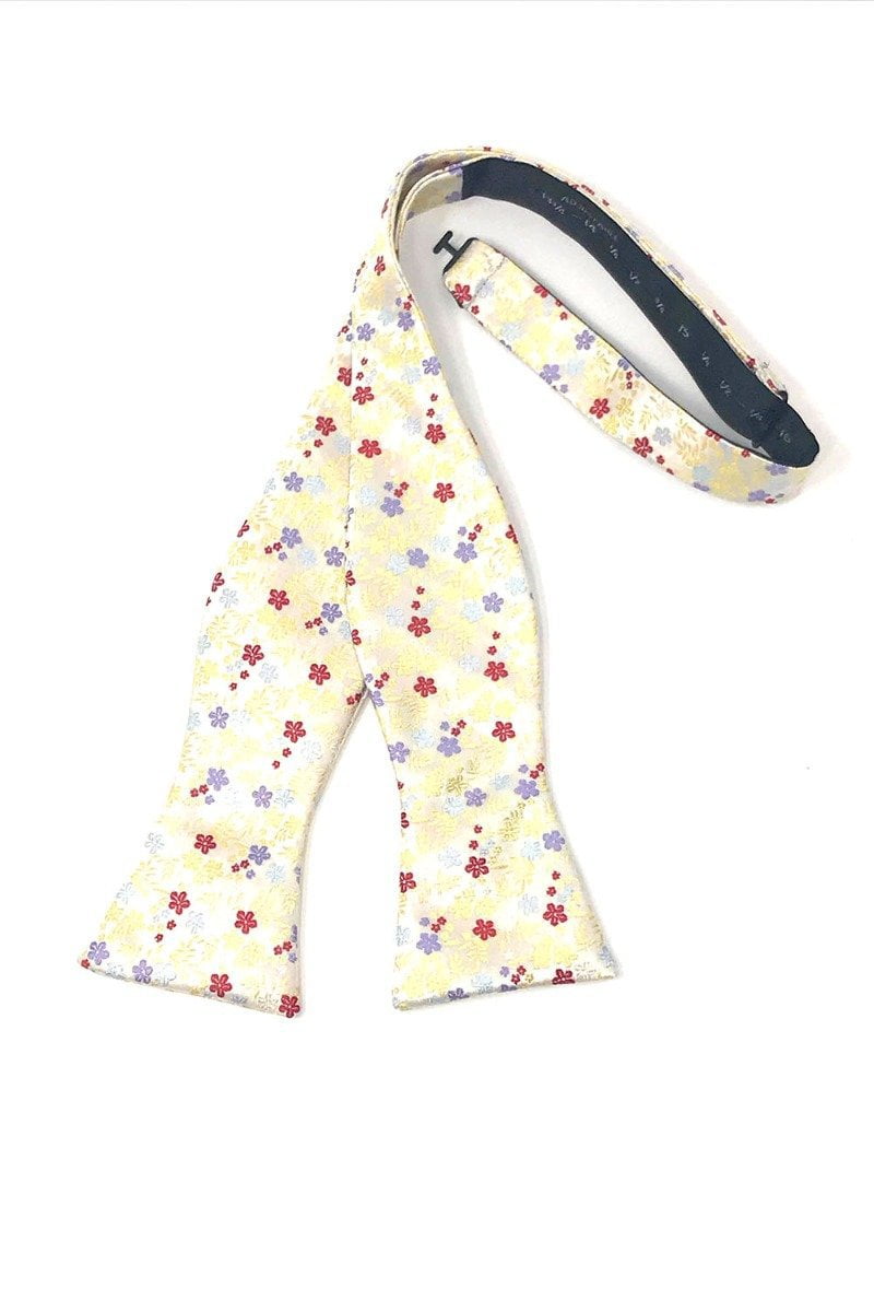Yellow Enchantment Bow Tie - self-tie style, front view