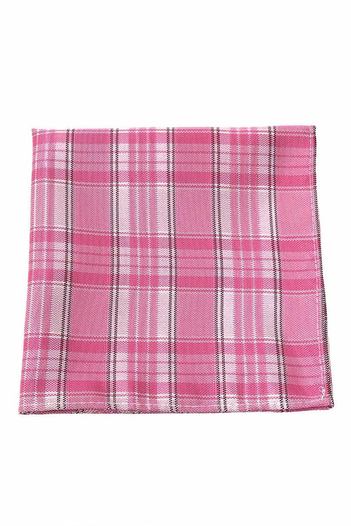 Cardi Pink Madison Plaid Pocket Square