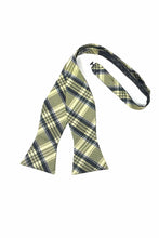 Cardi Self Tie Yellow Madison Plaid Bow Tie
