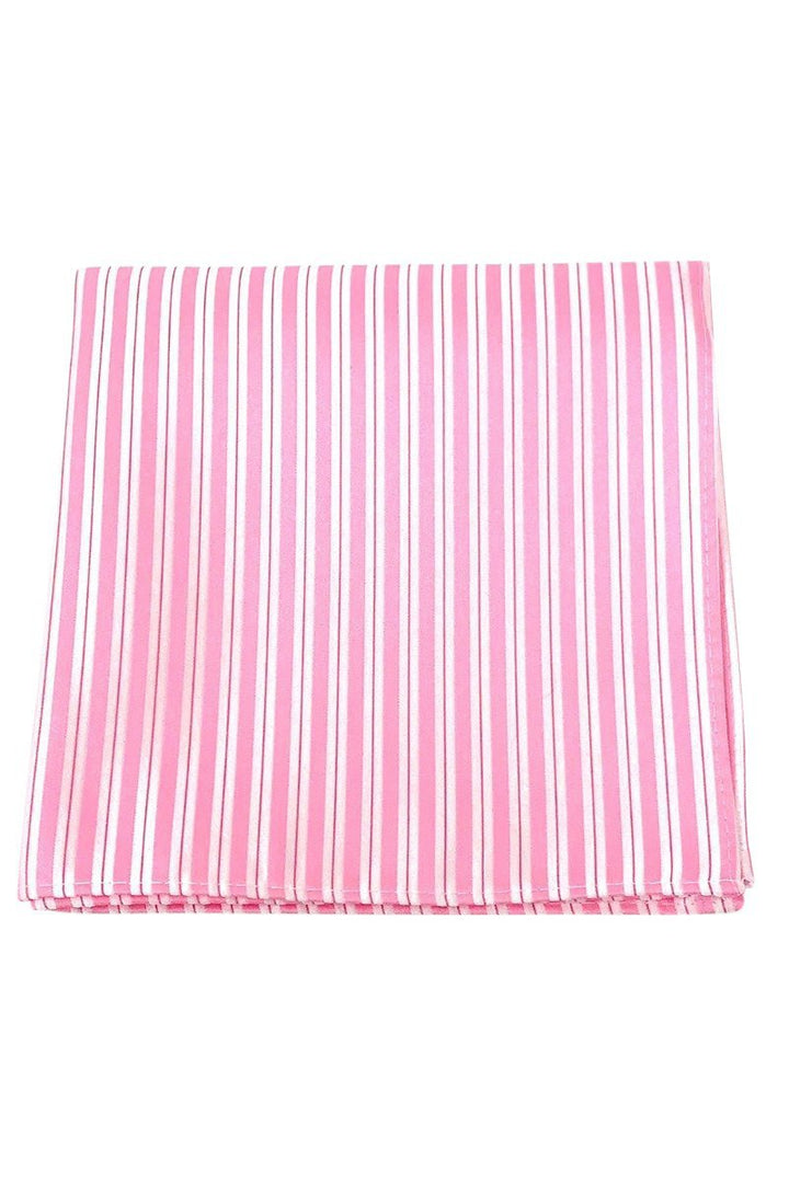 Cardi Pink Newton Stripe Pocket Square