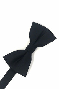 Cardi Pre-Tied Black Regal Bow Tie