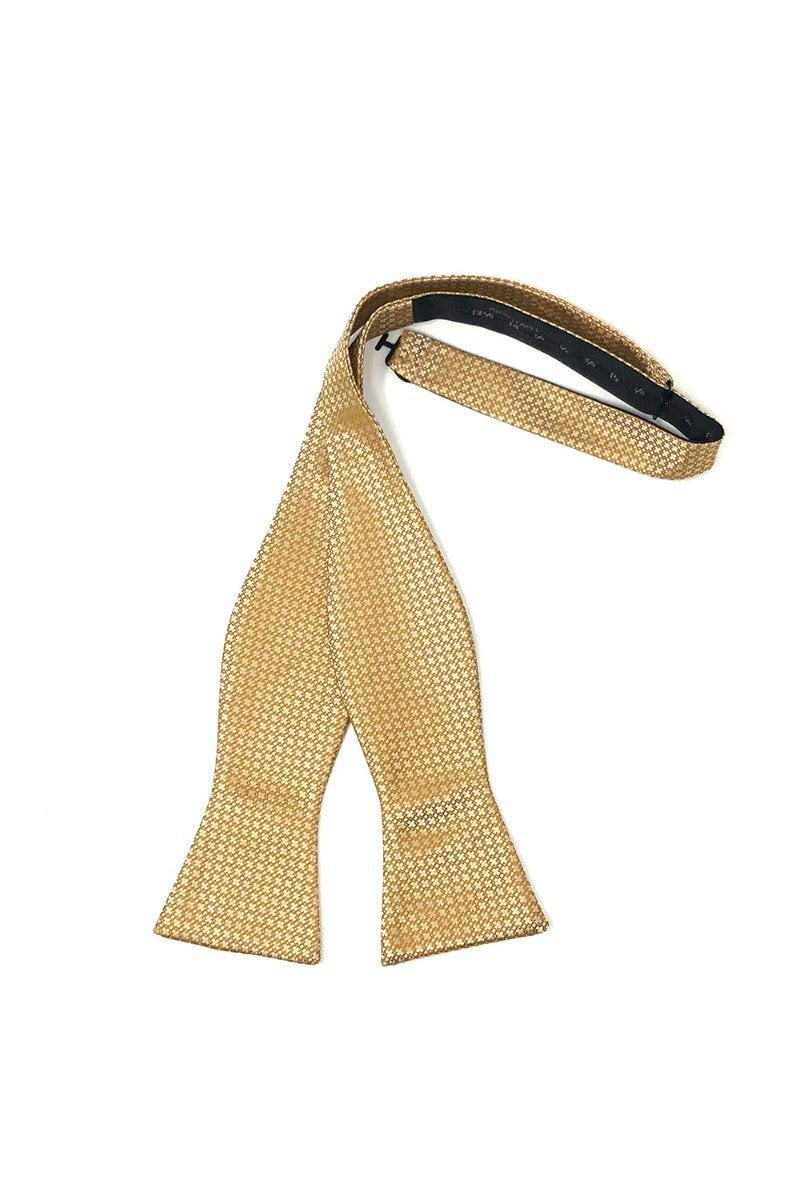 Gold Regal Bow Tie - self-tie style, front view