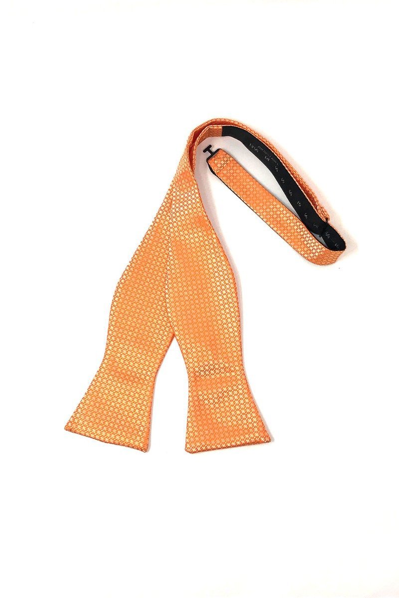 Orange Regal Bow Tie - self-tie style, front view