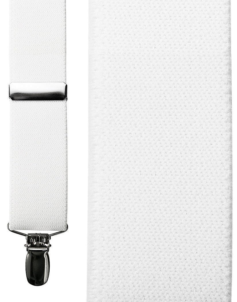 Cardi White Solid Suspenders