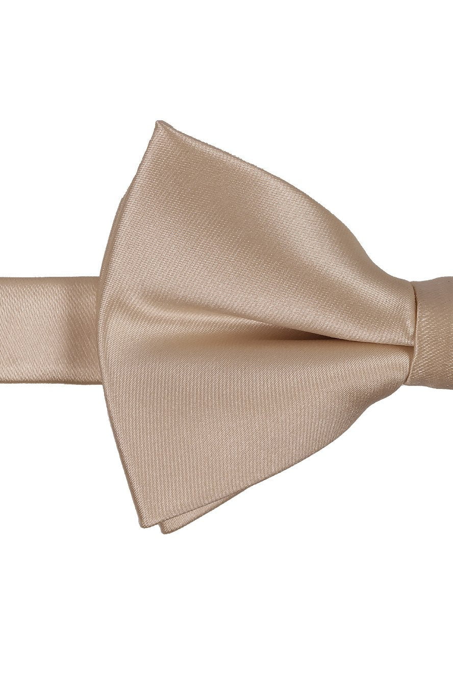 Champagne Eternity Bow Tie - close-up of fabric texture and folds