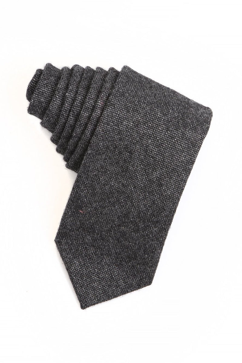 charcoal tweed tie