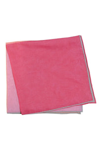 Cristoforo Cardi Coral Silk & Cotton Blend Quad Pocket Square