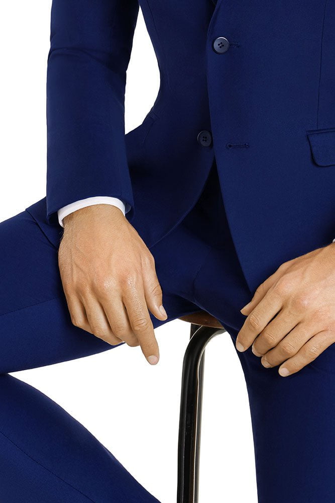 Monte Cobalt Plain Front Pants Monte Cobalt Plain Front Pants