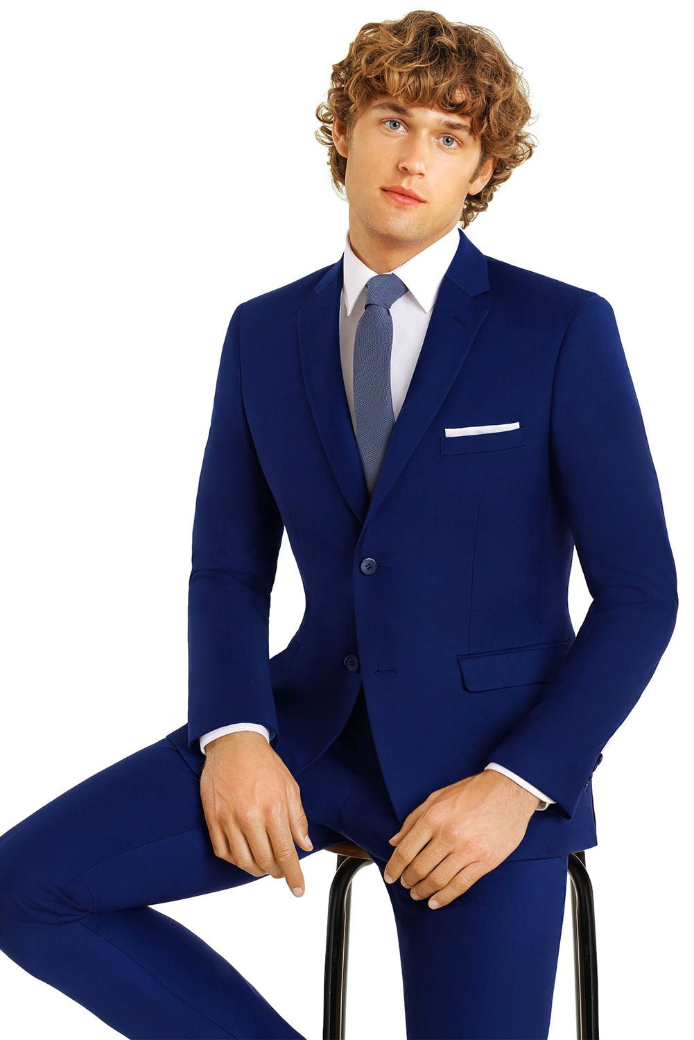 Couture 1910 Athens Cobalt Suit Jacket (Separates) 60R Slim Couture 1910 Athens Cobalt Suit Jacket (Separates) 60R Slim
