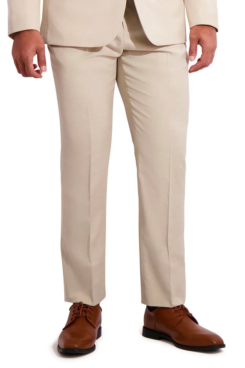 Sharkskin" Tan Plain Front Pants BlackTie.com Sharkskin" Tan Plain Front Pants BlackTie.com