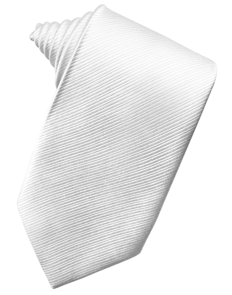 Cristoforo Cardi White Faille Silk Necktie